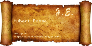 Hubert Emese névjegykártya