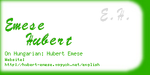 emese hubert business card